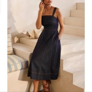 Boden Virginie Denim Midi Dress 10R